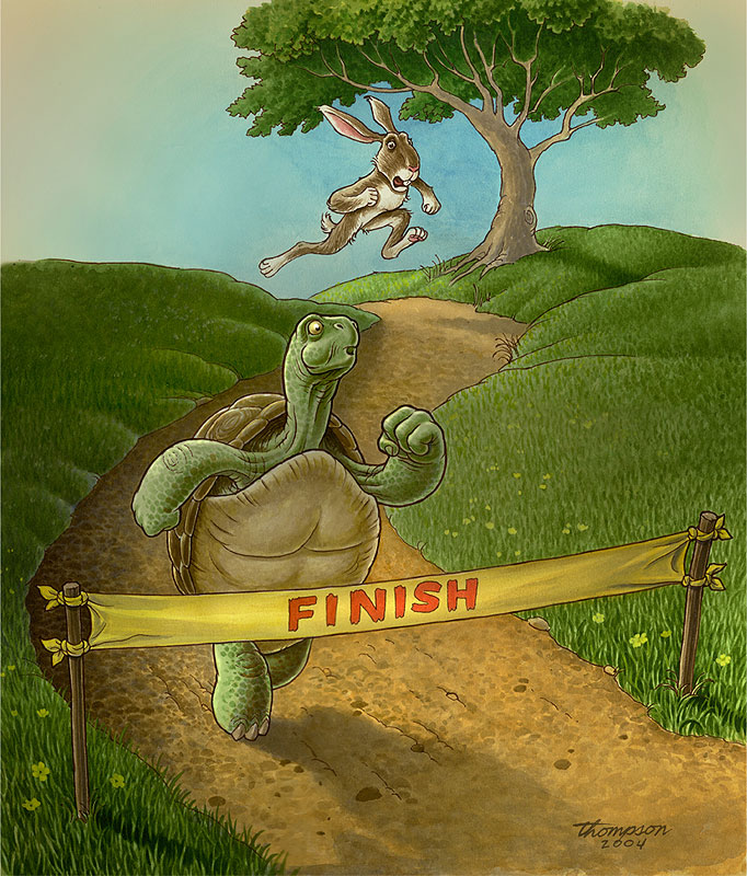 the tortoise and the hare story with pictures